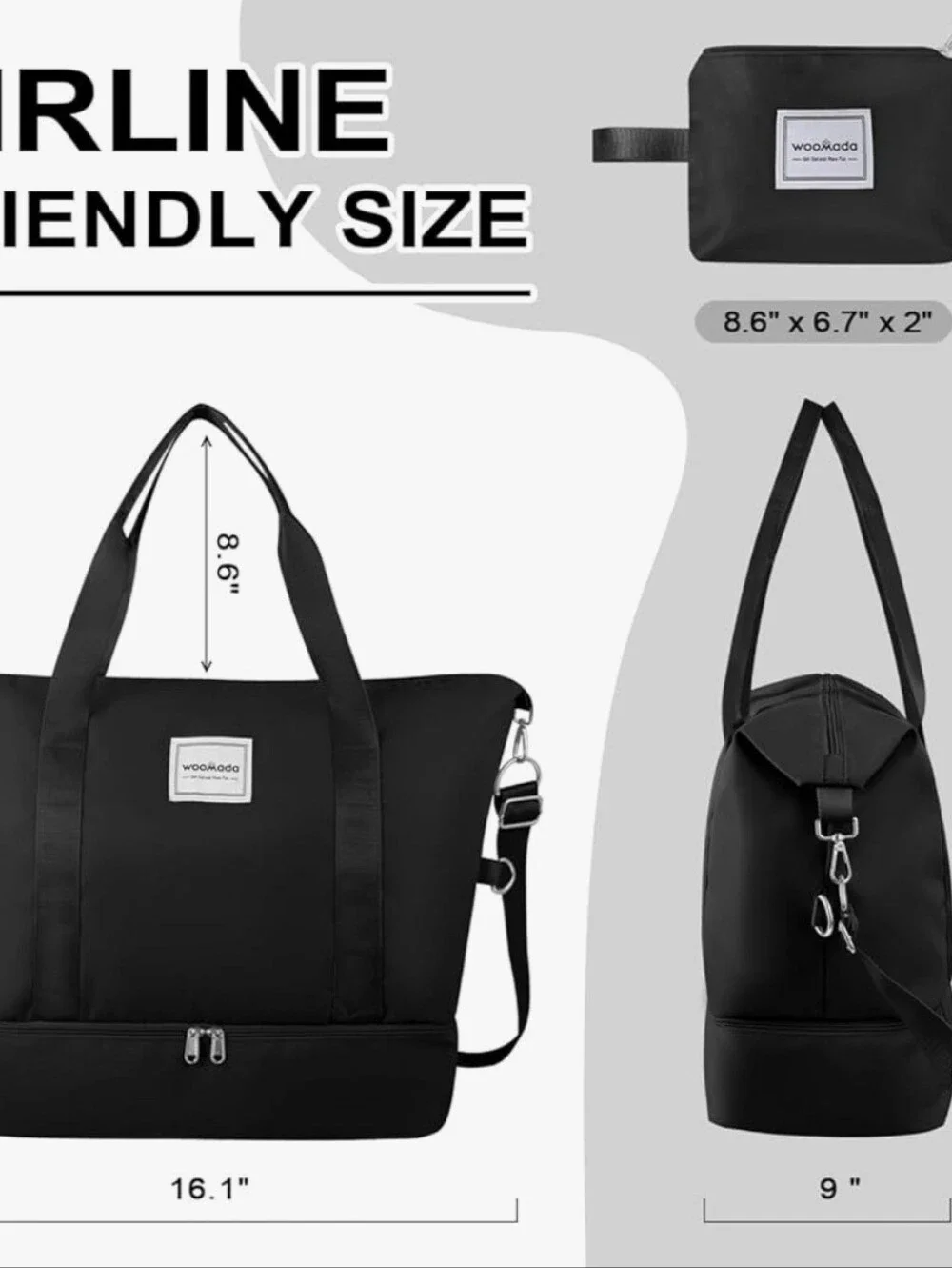 Compact Weekender Duffle Bag - Picture 3 of 6